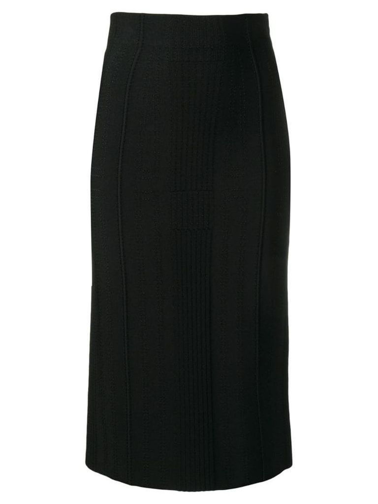 Alexander McQueen topstitching pencil skirt - Black