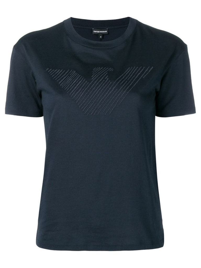 Emporio Armani tone on tone logo T-shirt - Black