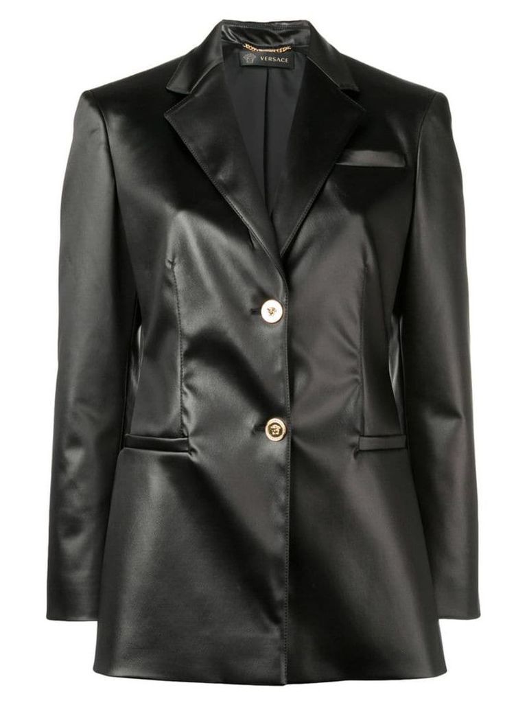 Versace faux leather blazer - Black