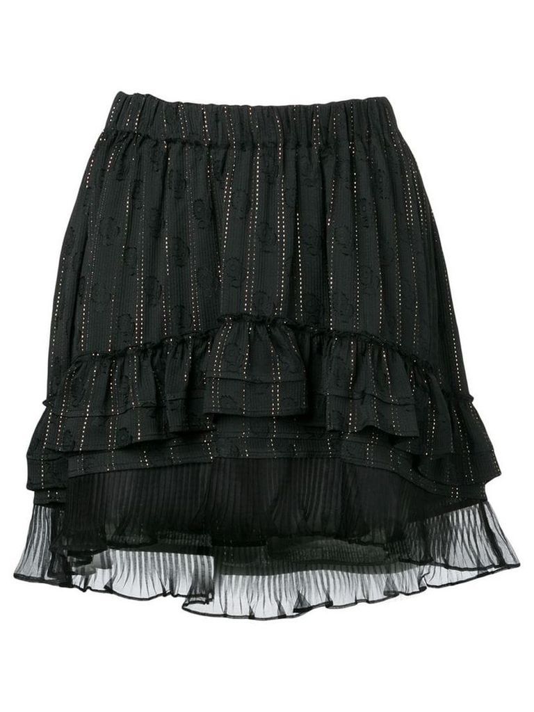 Isabel Marant short ruffled skirt - Black