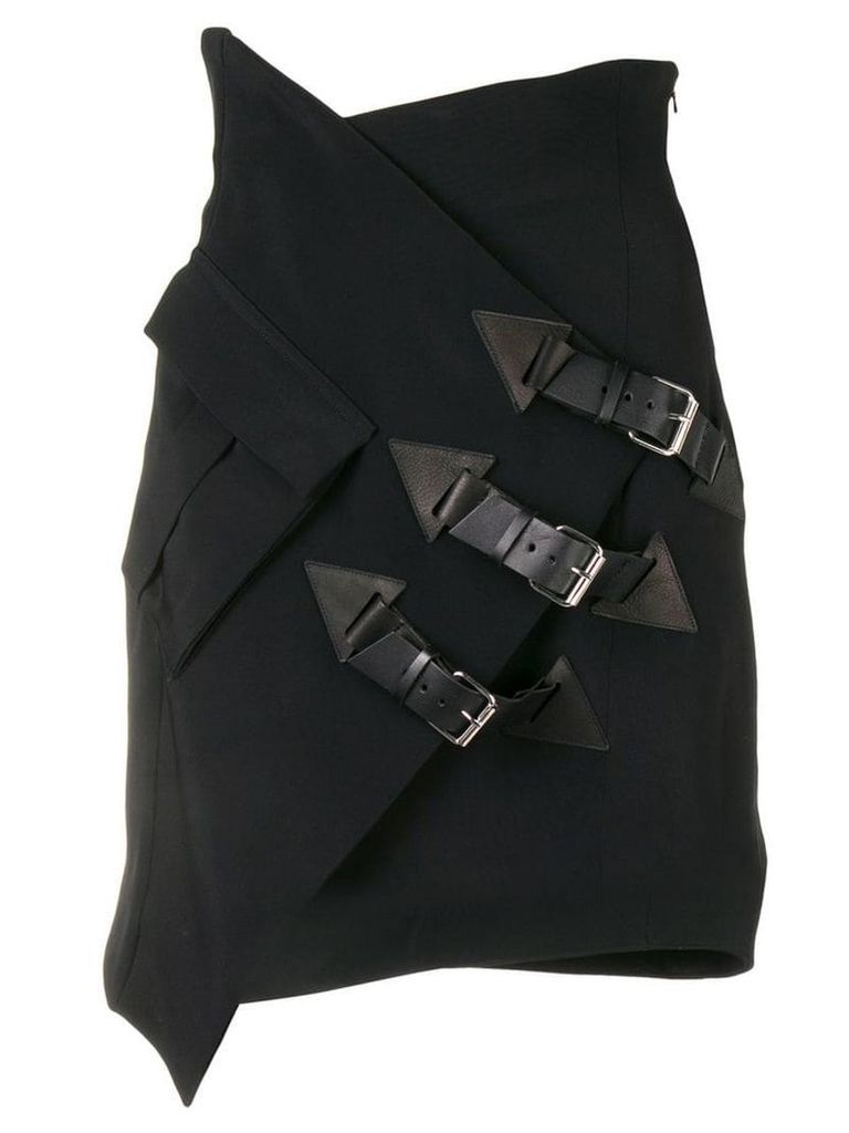 Redemption buckle-detail fitted skirt - Black