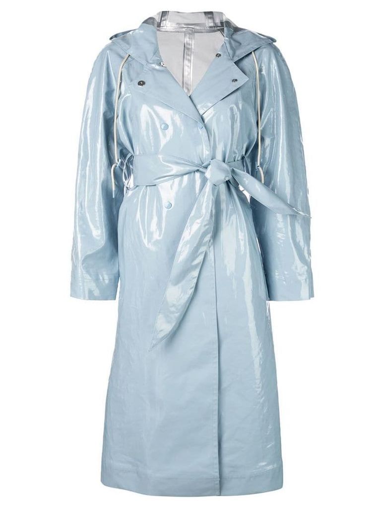 Alexa Chung hooded belted coat - Blue