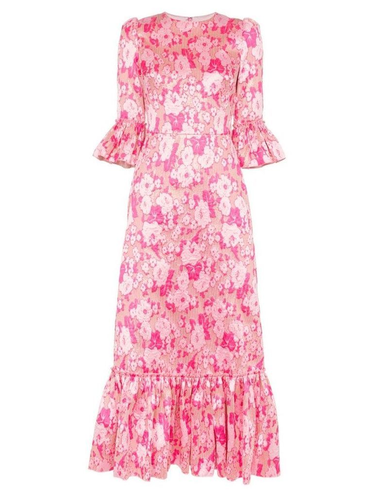 The Vampire's Wife the juno floral print silk dress - Pink