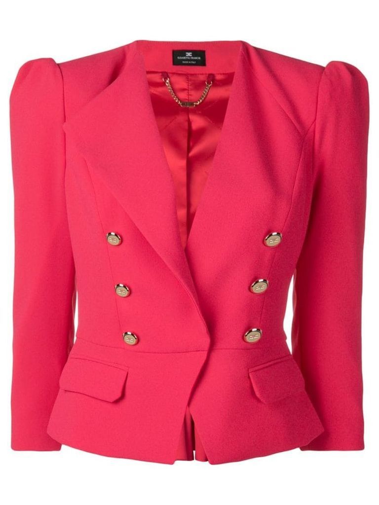 Elisabetta Franchi cropped double-breasted blazer - Pink