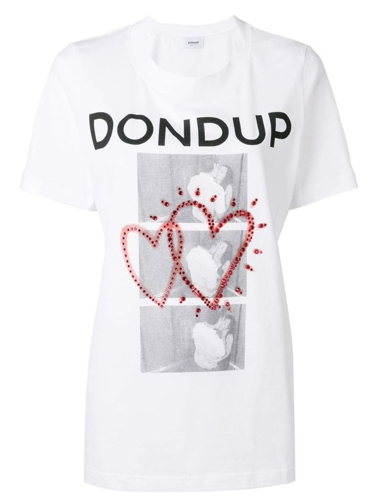 Dondup crystal-embellished T-shirt - White