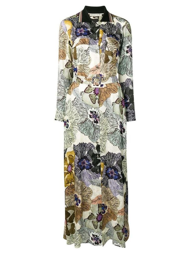 Etro floral shirt maxi dress - Neutrals