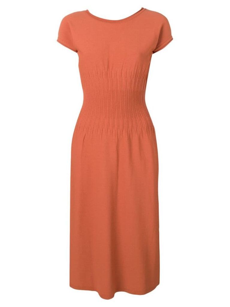 Roberto Collina ribbed knit dress - Orange