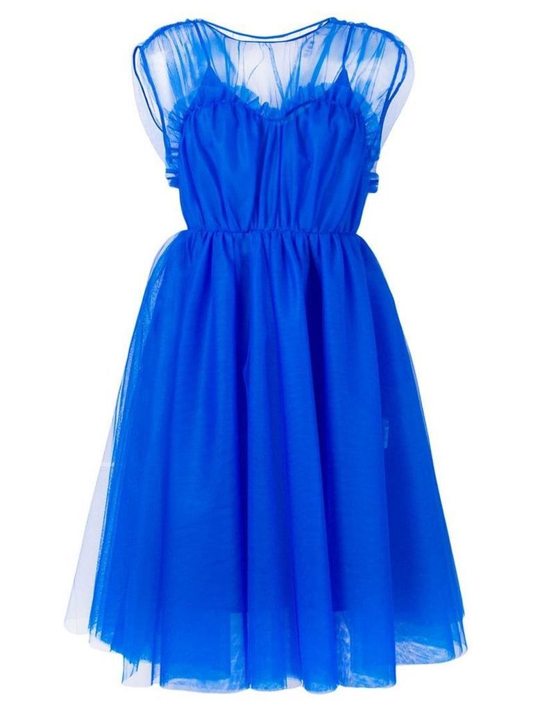 MSGM tulle panel dress - Blue