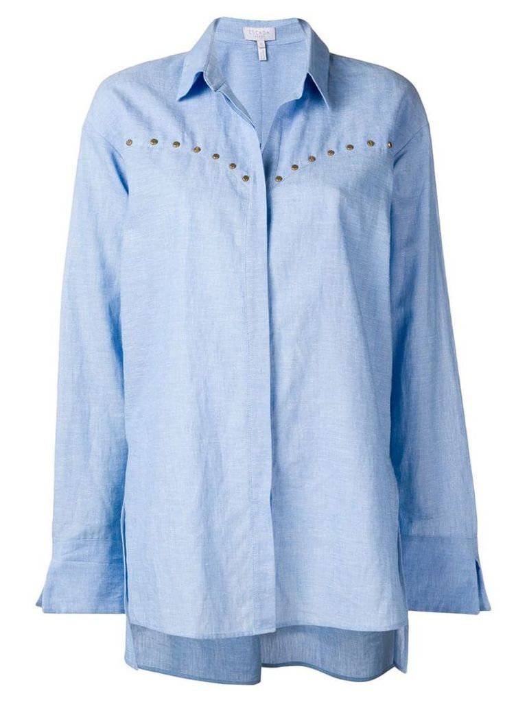 Escada Sport oversized button down shirt - Blue