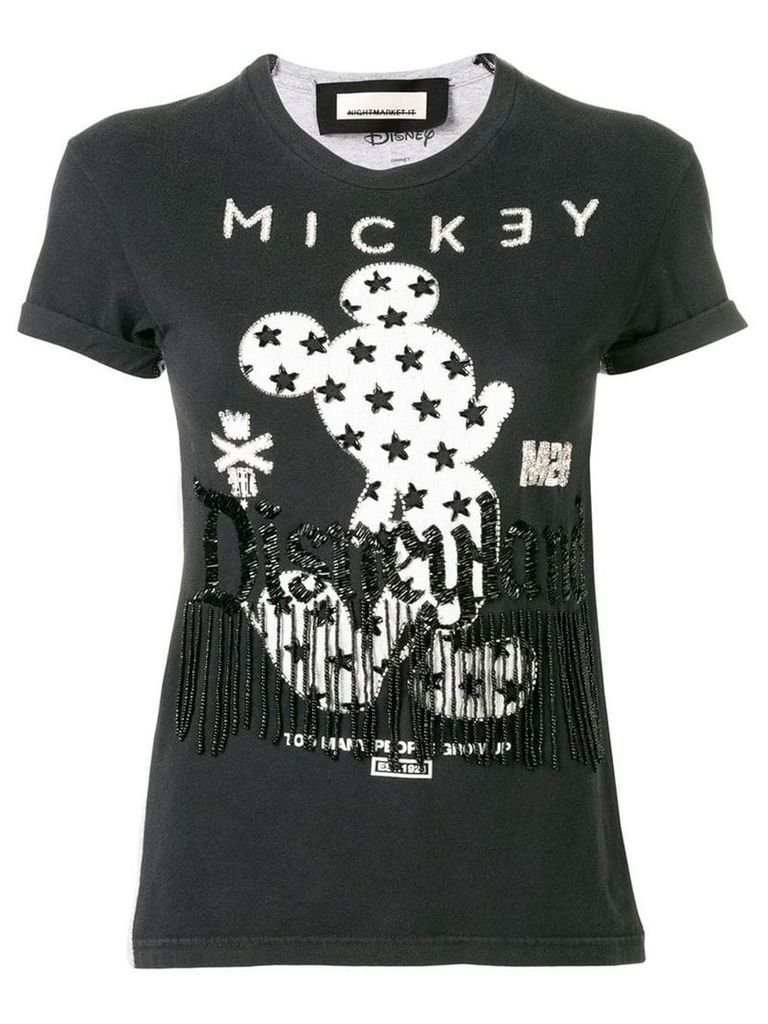 Night Market Nobow Mickey Mouse print T-shirt - Black