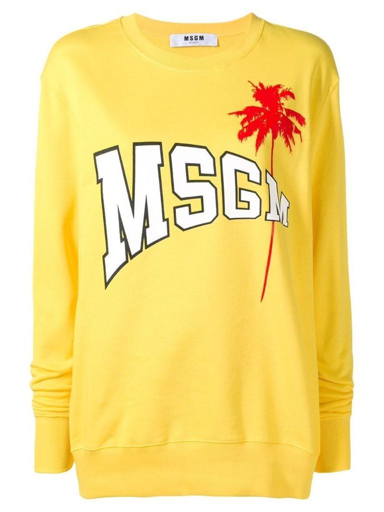 MSGM logo sweatshirt - Yellow