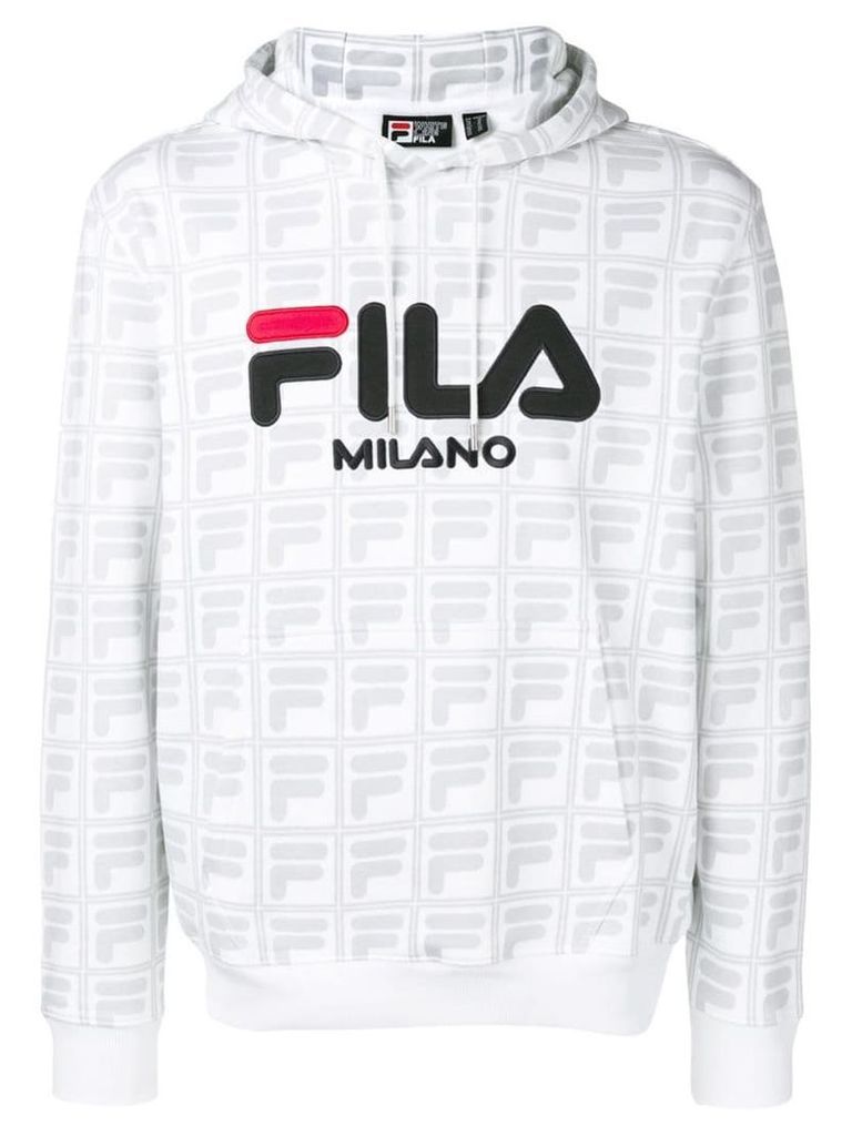 Fila logo print hoodie - White