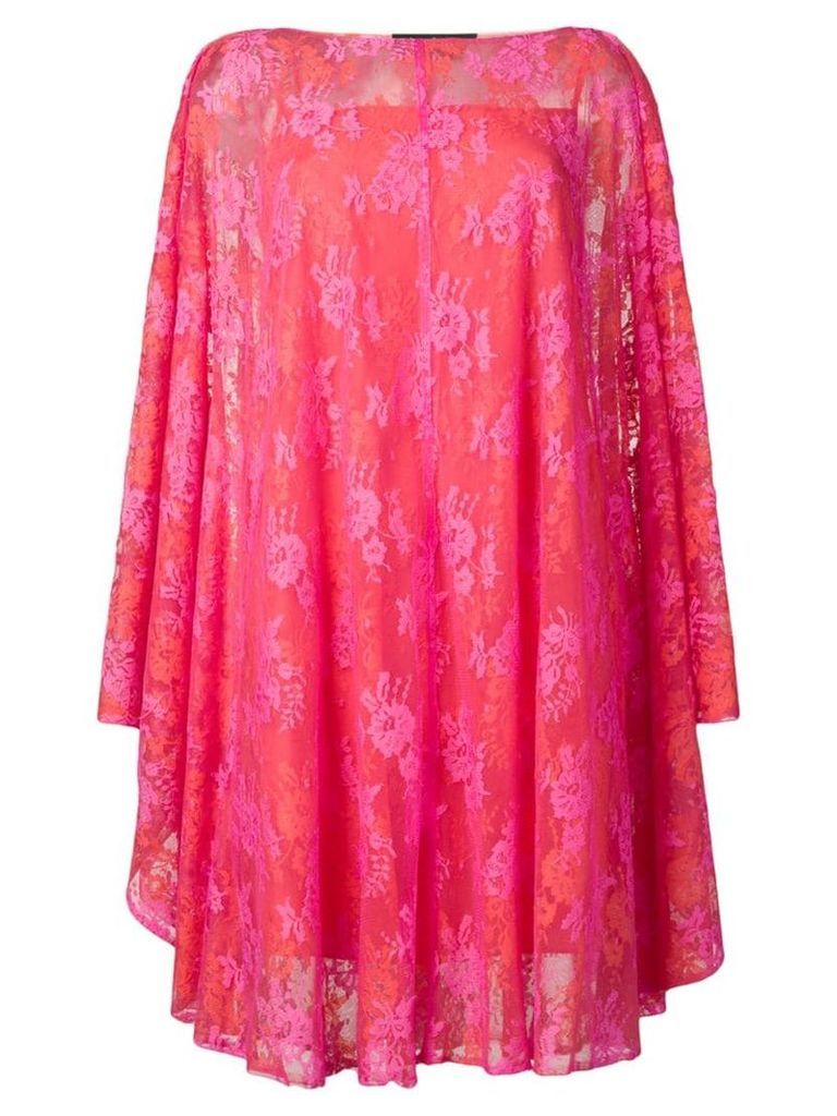 Gianluca Capannolo flared lace dress - Pink