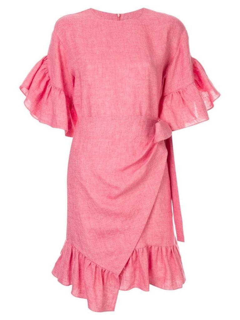 Goen.J short wrap dress - Pink