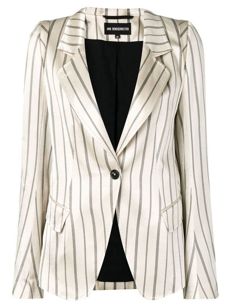 Ann Demeulemeester striped blazer - Neutrals