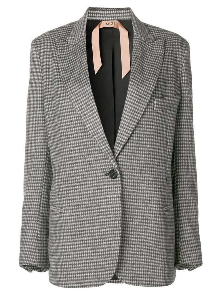 Nº21 checked structured blazer - Grey