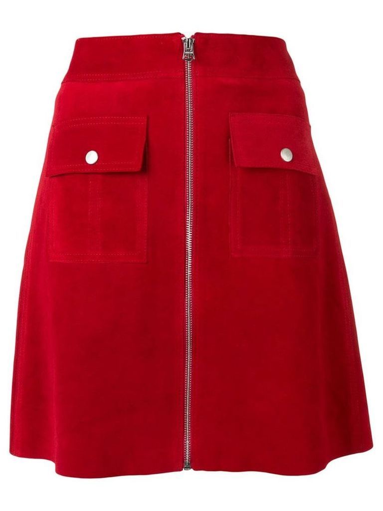 YMC zipped A-line skirt - Red