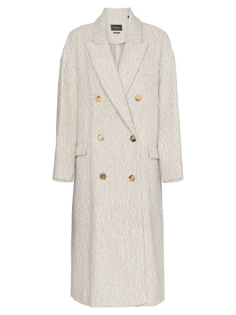 Isabel Marant Habra alpaca wool double-breasted coat - Neutrals
