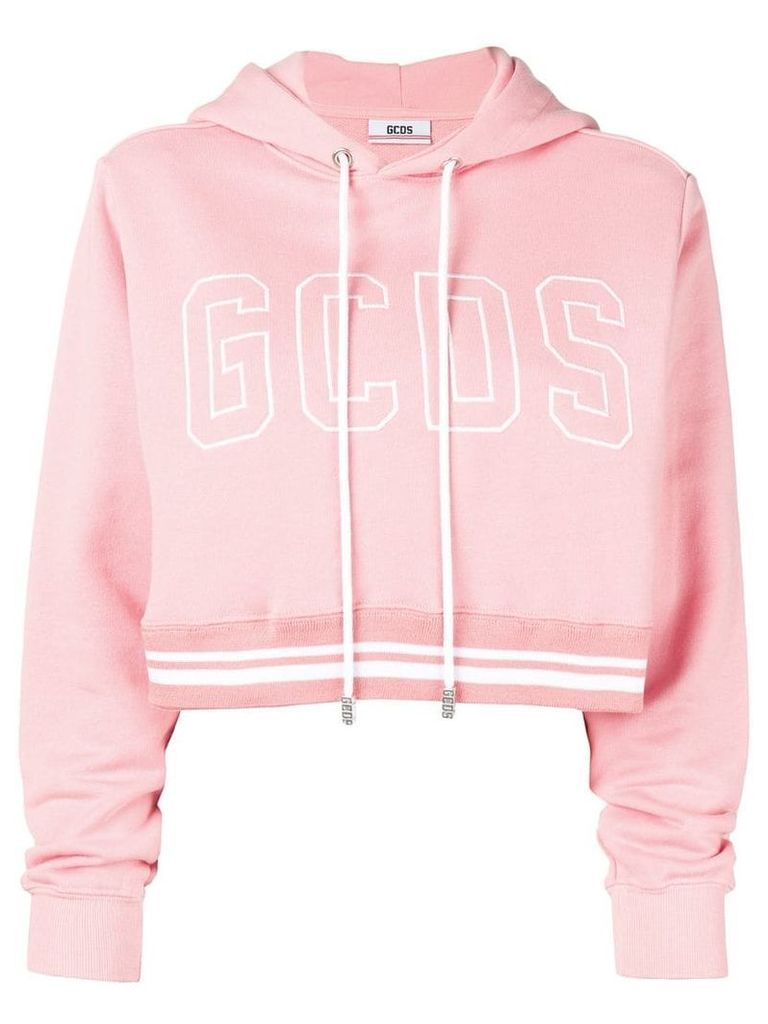 Gcds cropped logo hoodie - Pink