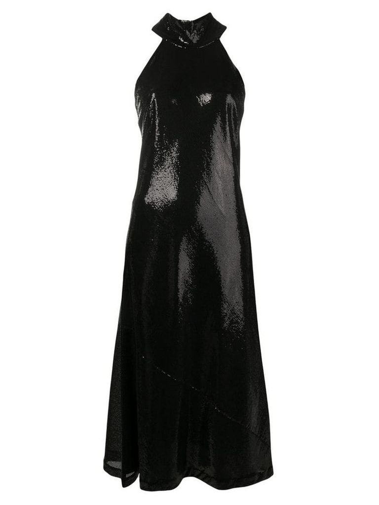 Galvan Daniela high shine dress - Black