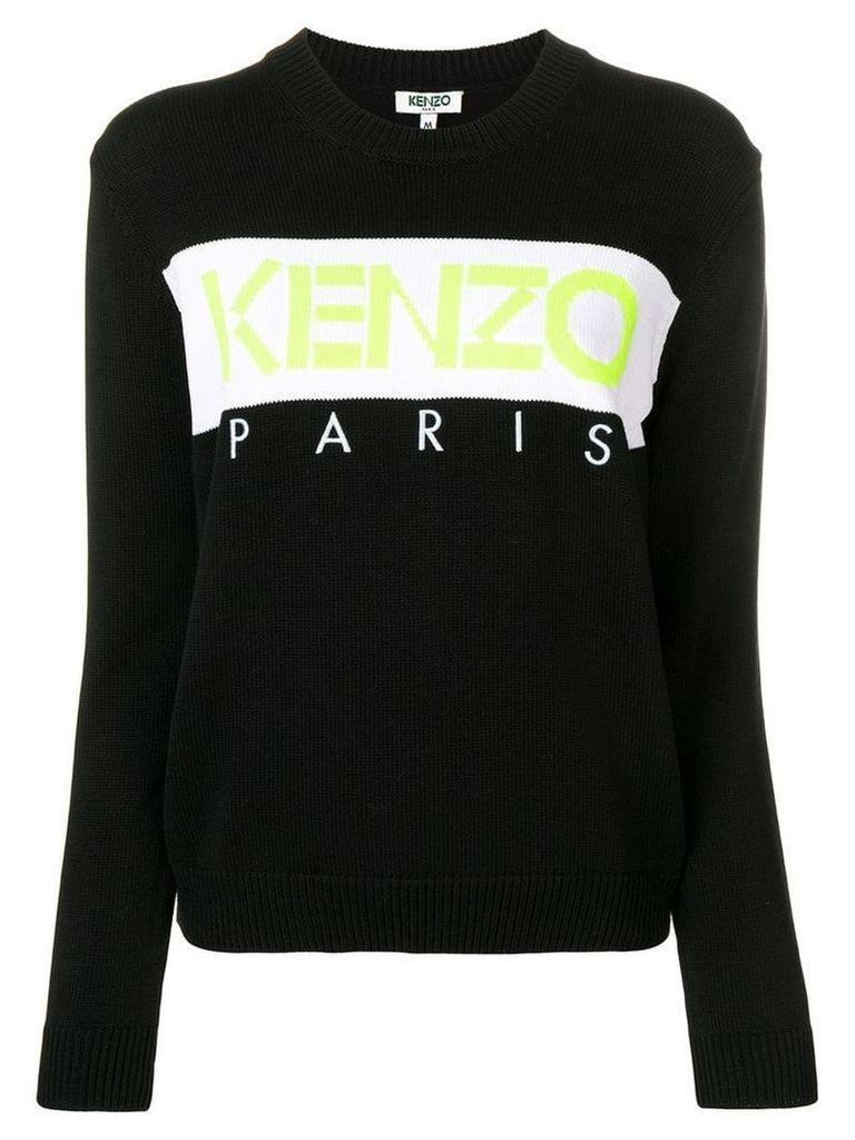 Kenzo contrast logo sweater - Black