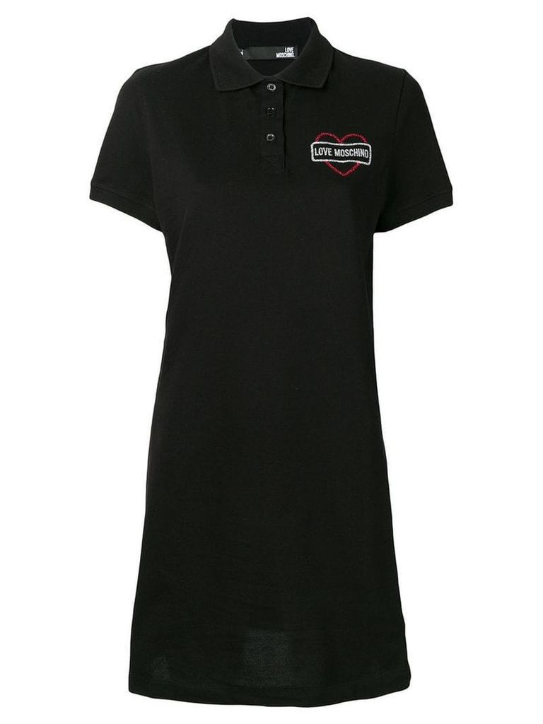 Love Moschino logo polo shirt dress - Black