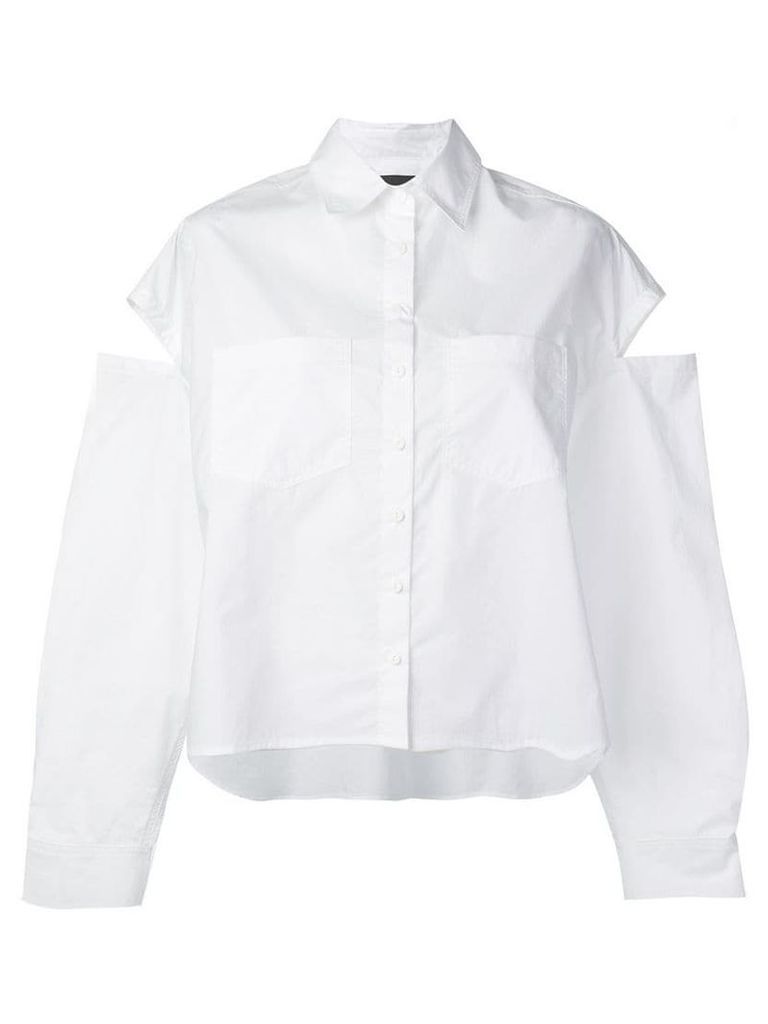 Andrea Ya'aqov cut-out detail shirt - White