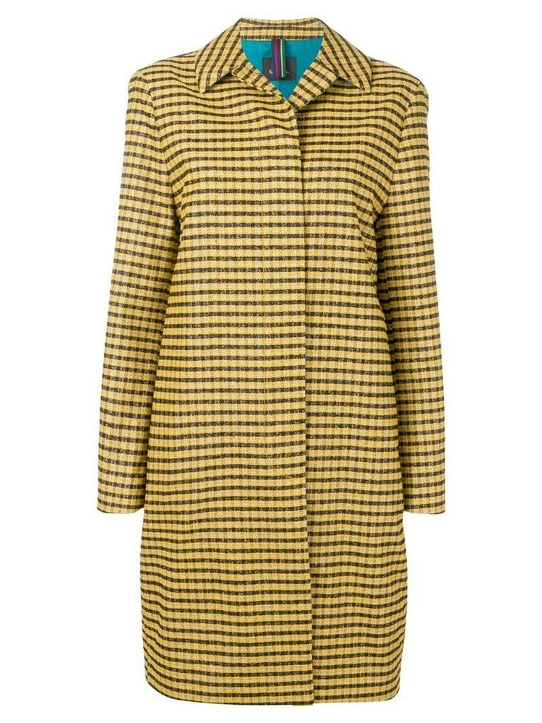 PS Paul Smith fitted checked coat - Yellow