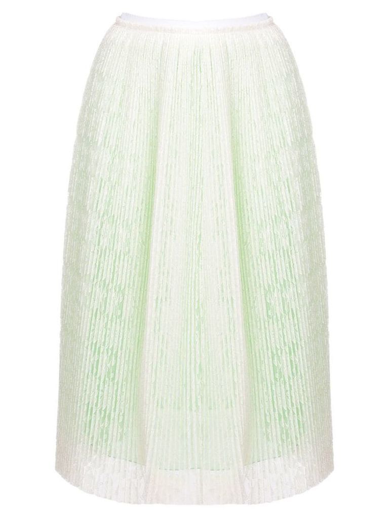 Marco De Vincenzo micro pleated lace skirt - White