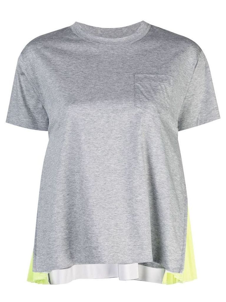 Sacai panelled T-shirt - Grey