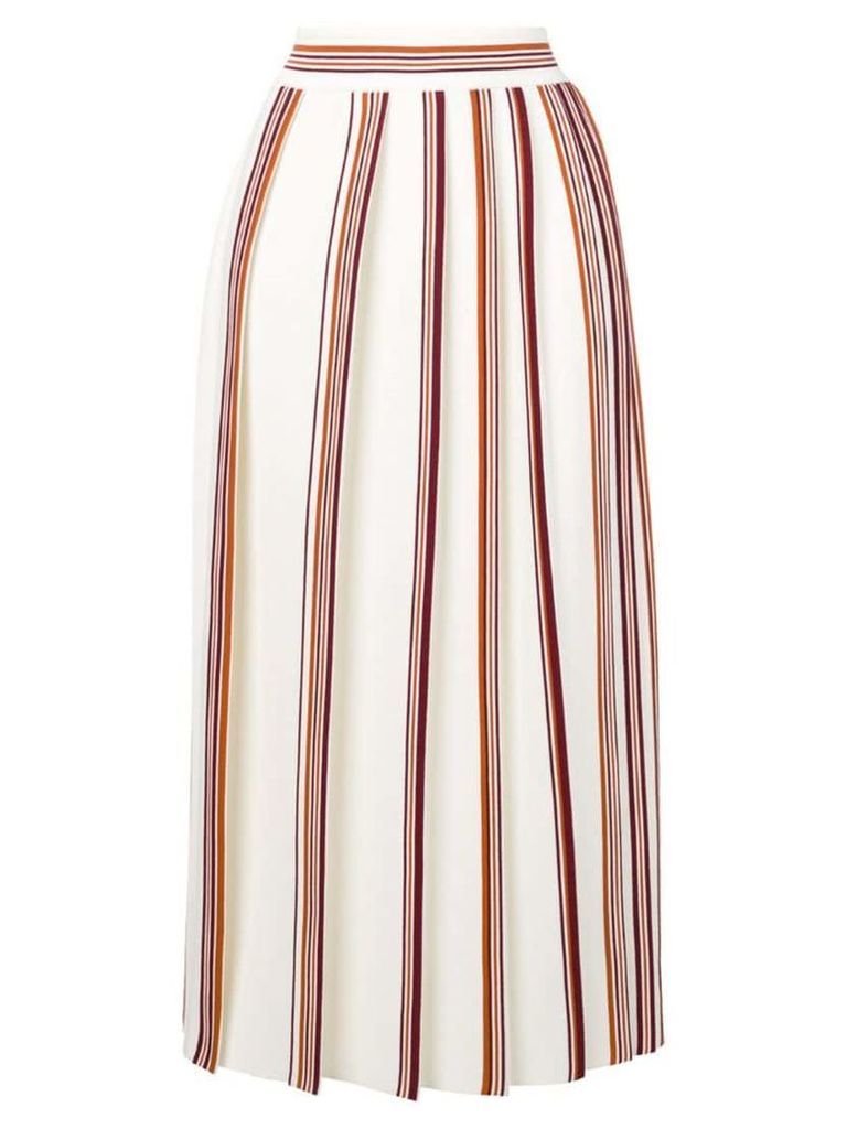 Loro Piana striped pleated skirt - Neutrals