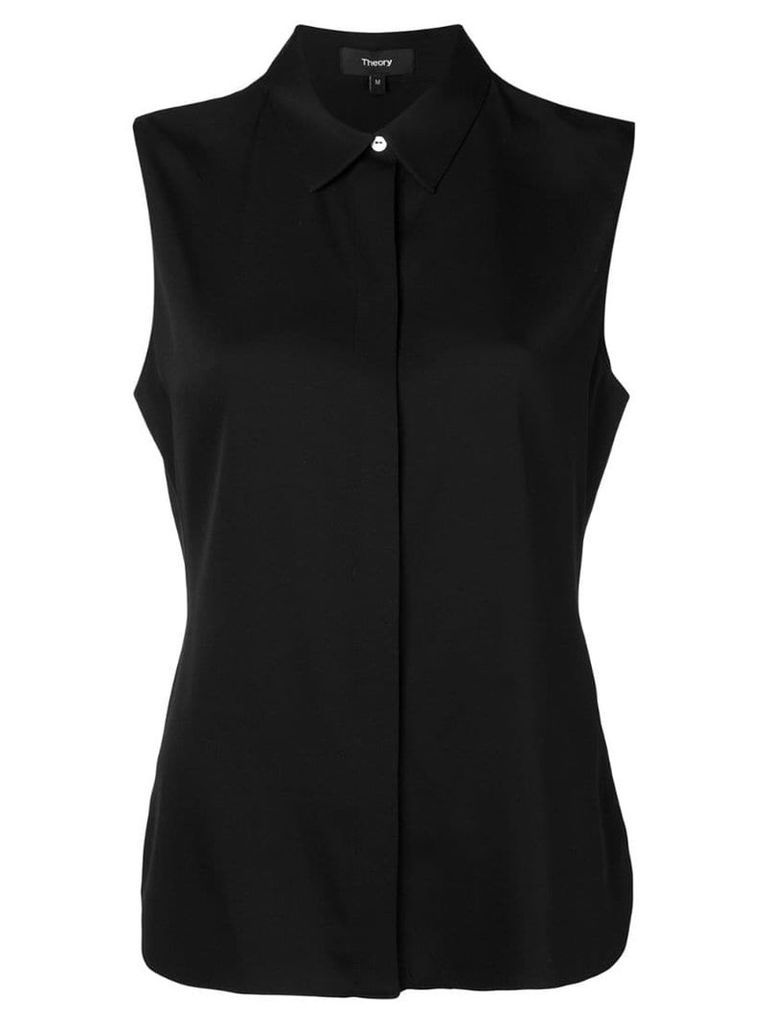 Theory sleeveless fitted blouse - Black