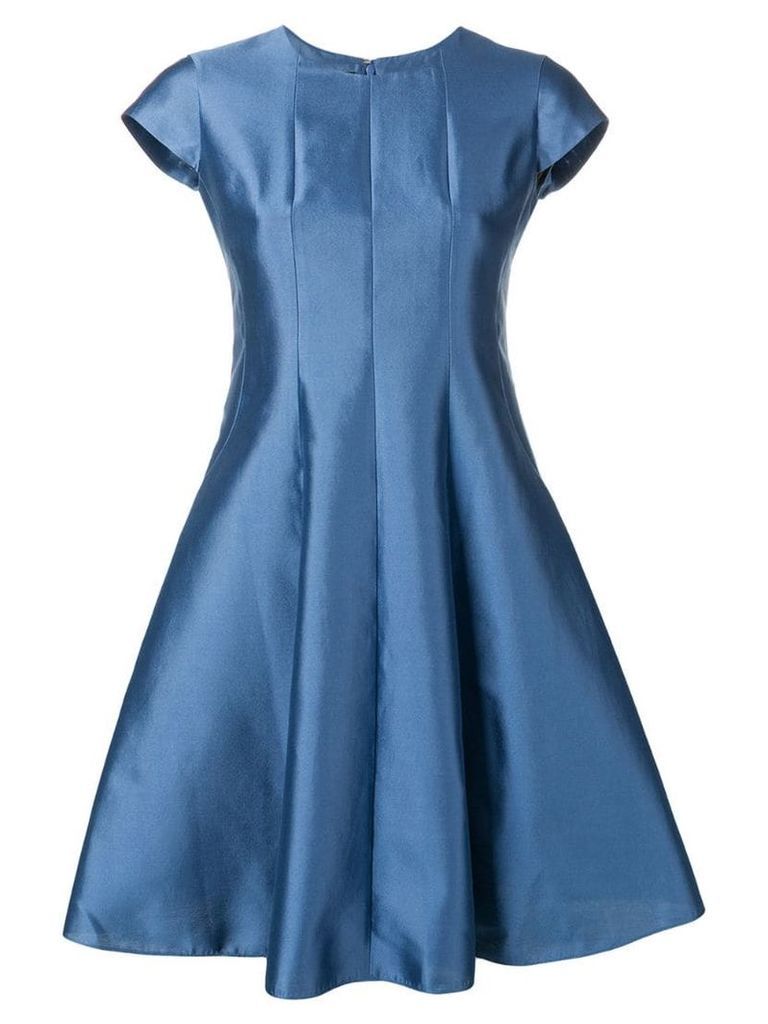 Emporio Armani metallic flared dress - Blue