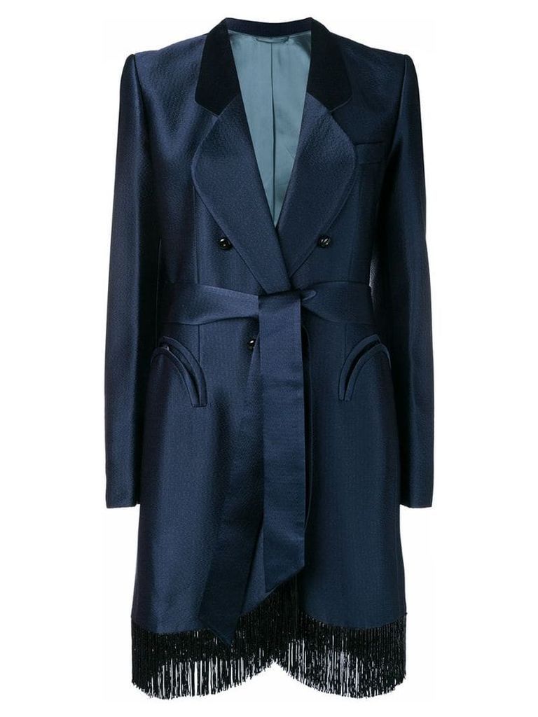 Blazé Milano fringed edge coat - Blue