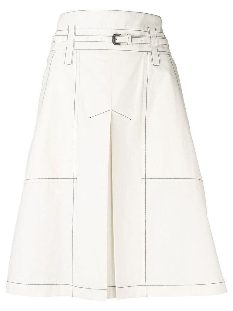 Bottega Veneta belted mid-length skirt - Neutrals