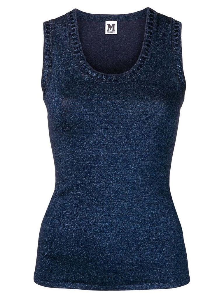 M Missoni glittery vest top - Blue