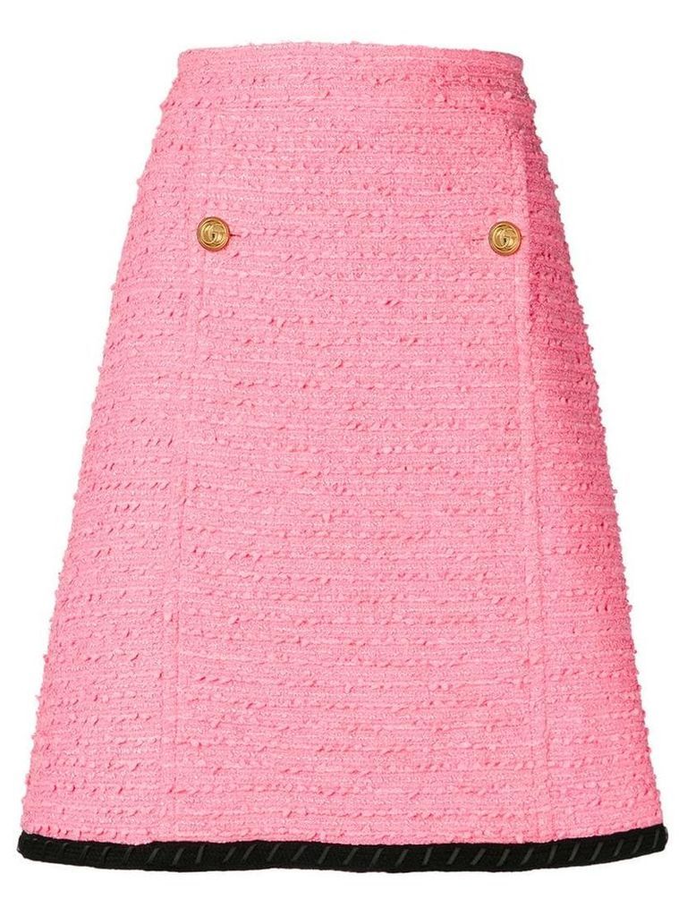 Gucci tweed A-line skirt - Pink