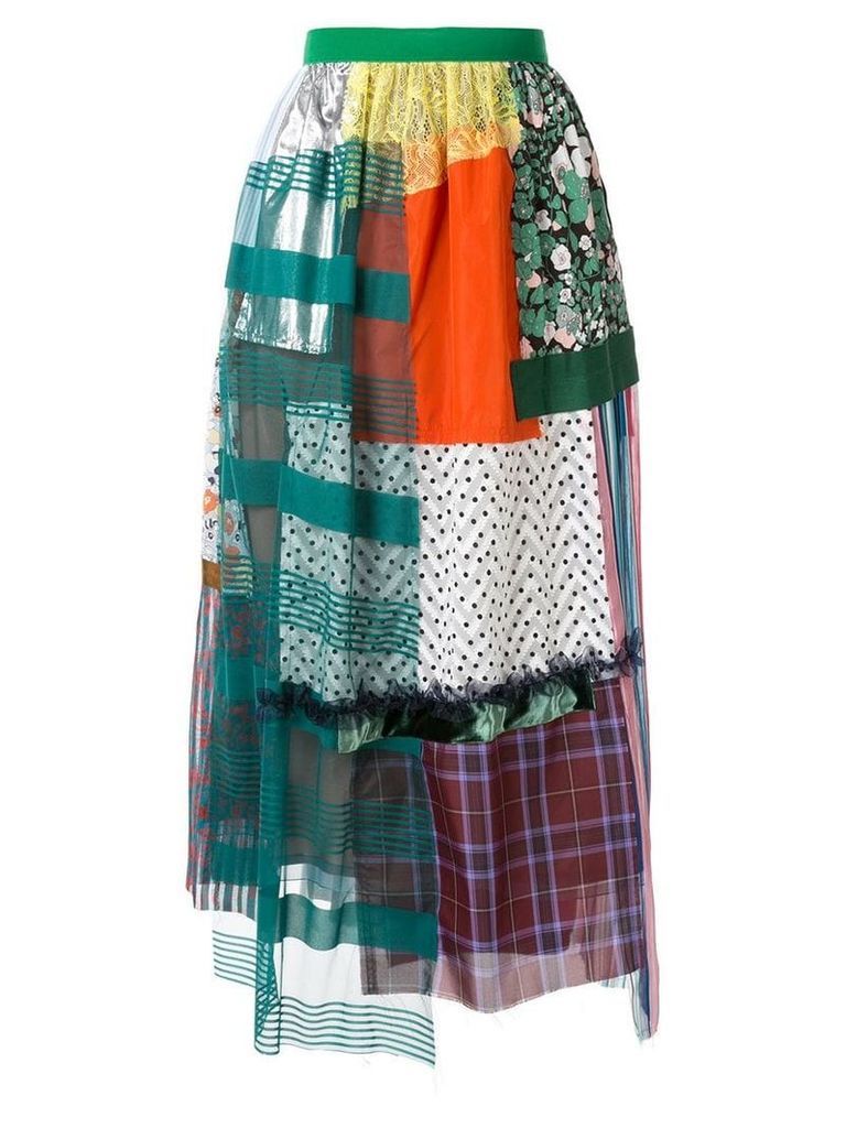 Kolor patchwork skirt - Multicolour