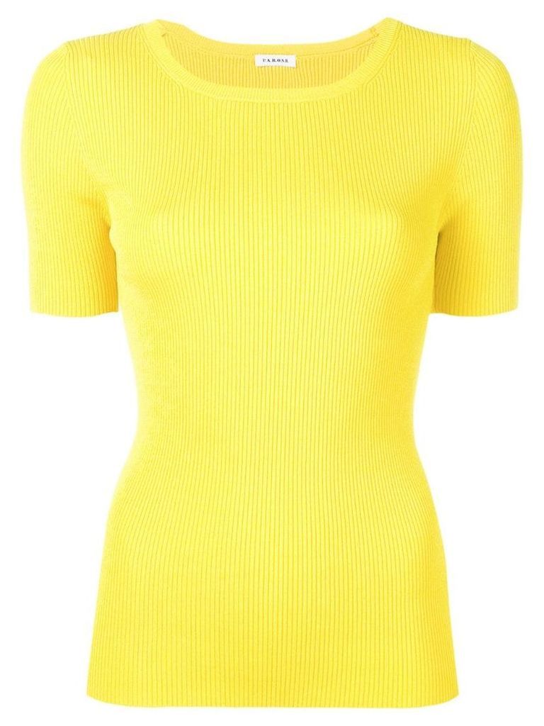 P.A.R.O.S.H. ribbed knitted top - Yellow
