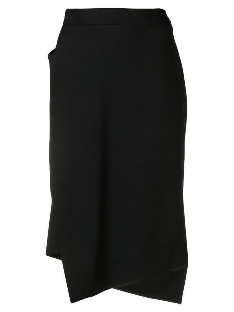 Vivienne Westwood Anglomania asymmetric slim midi skirt - Black