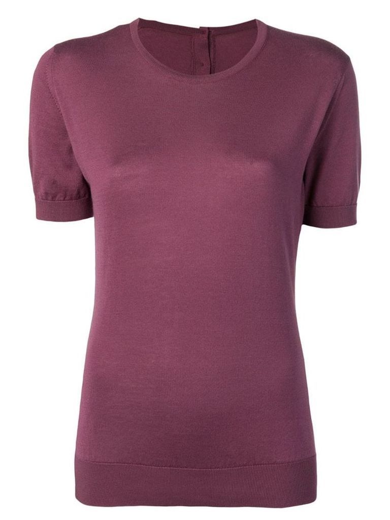 John Smedley knitted T-shirt - Purple