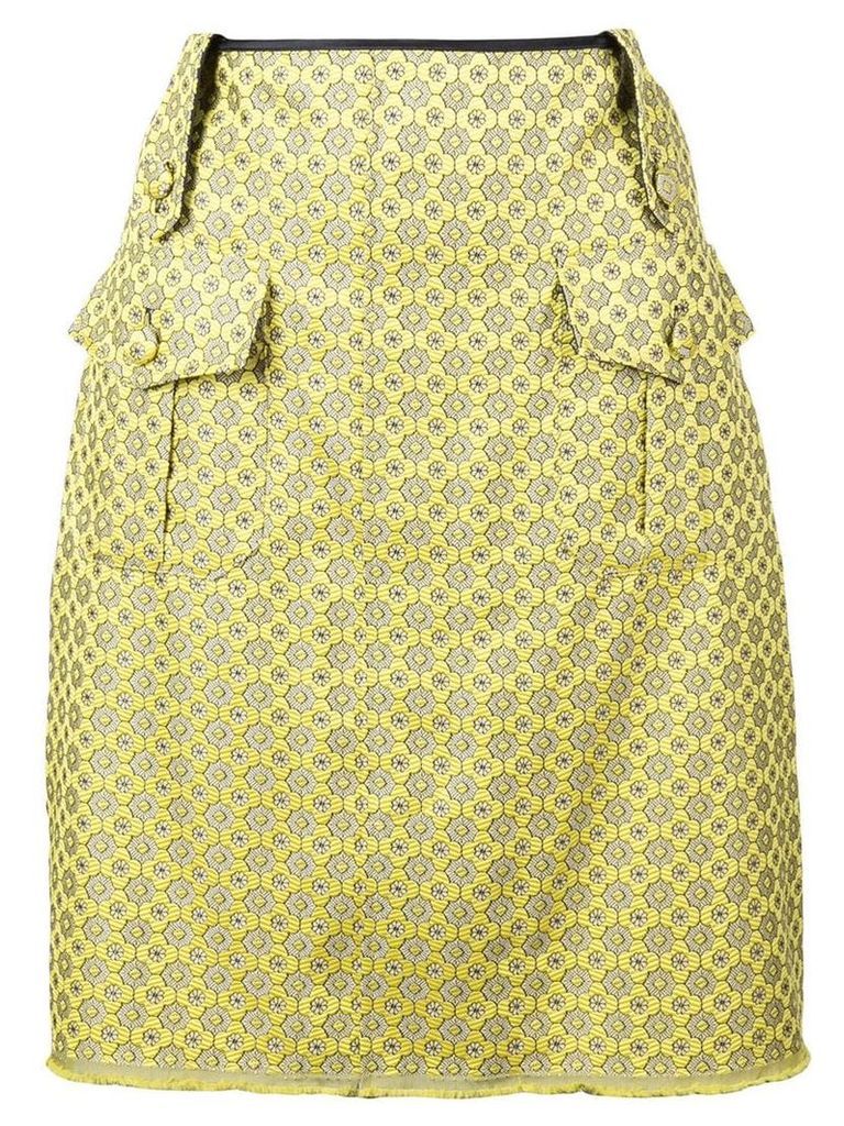 Harvey Faircloth printed a-line skirt - Yellow