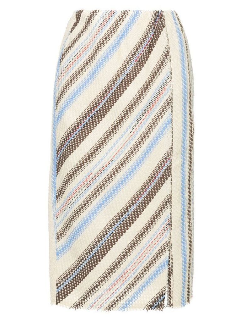 Coohem striped tweed pencil skirt - Multicolour