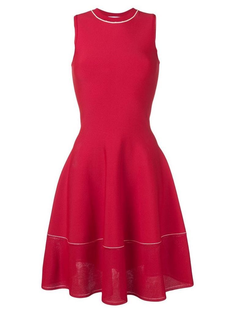 Victoria Beckham A-line pleated dress - Red