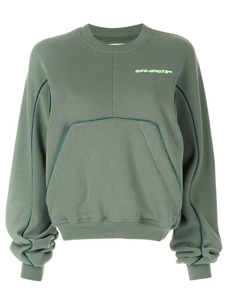 Off-White oversized pocket sweatshirt - Green