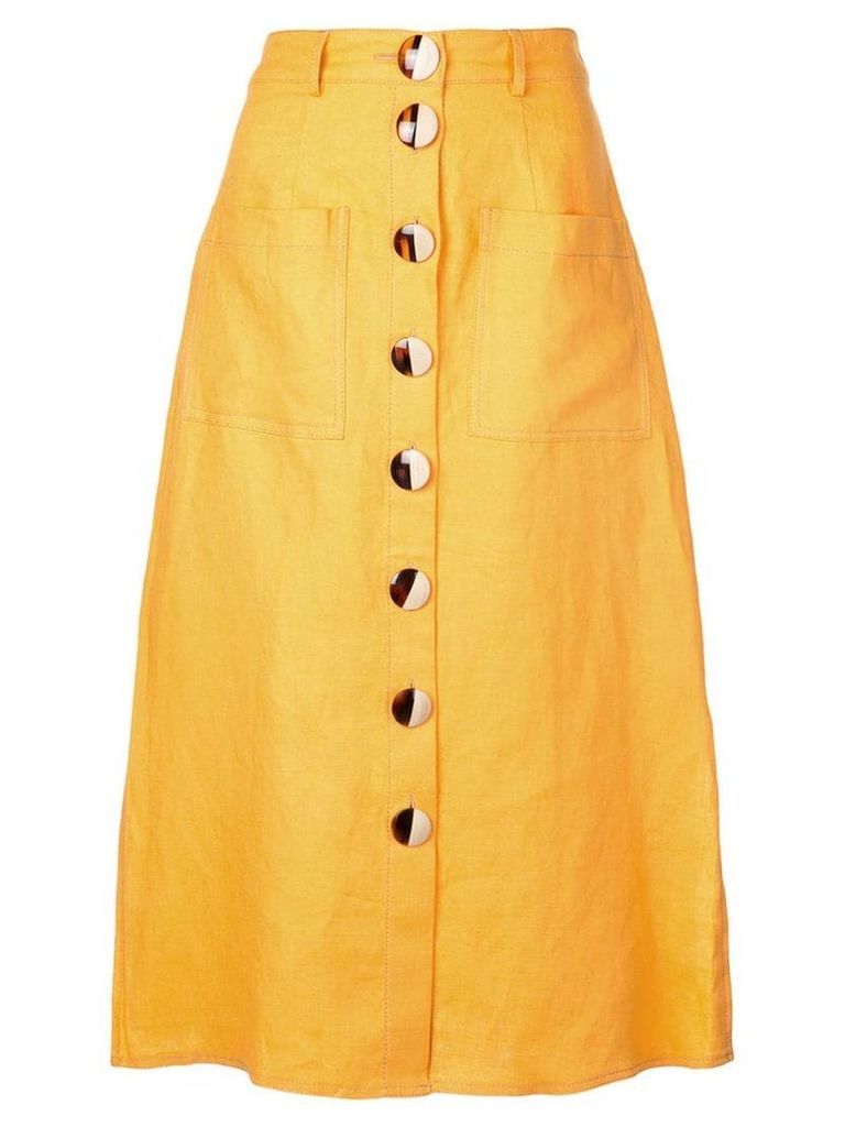 Nicholas front button skirt - Orange
