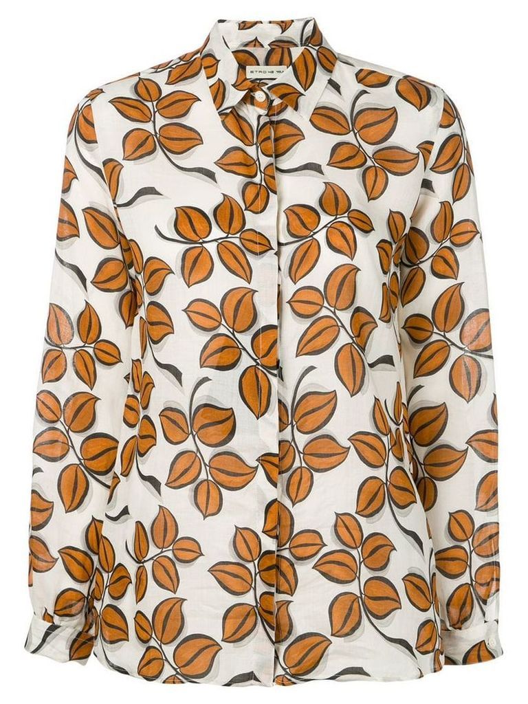 Etro floral print shirt - Brown