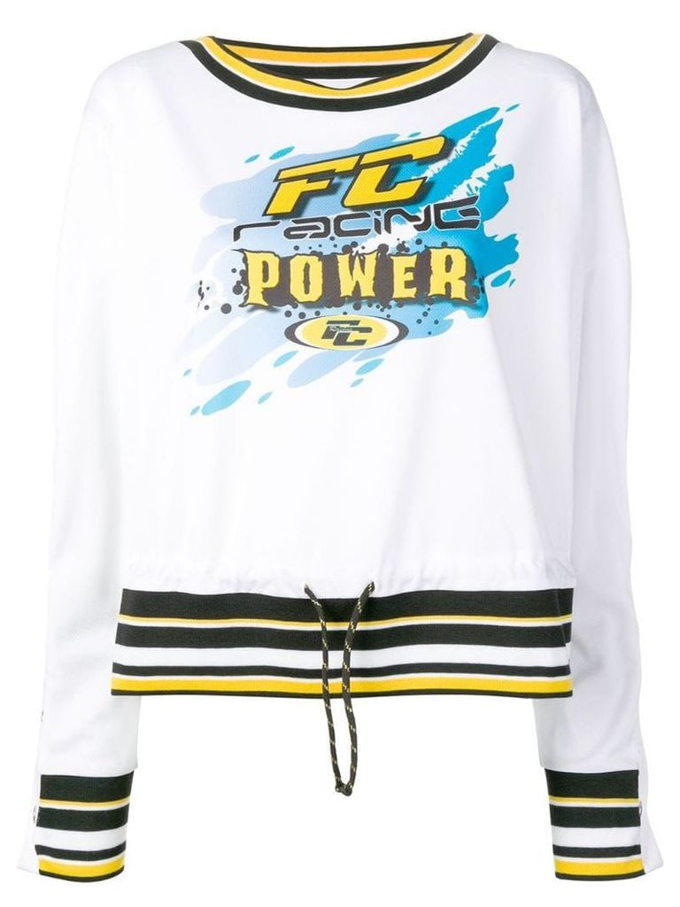 Faith Connexion FC Racing print jumper - White