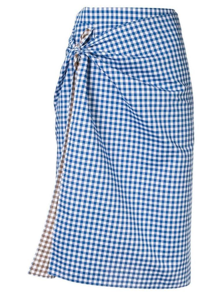 Ports 1961 gingham print skirt - Blue