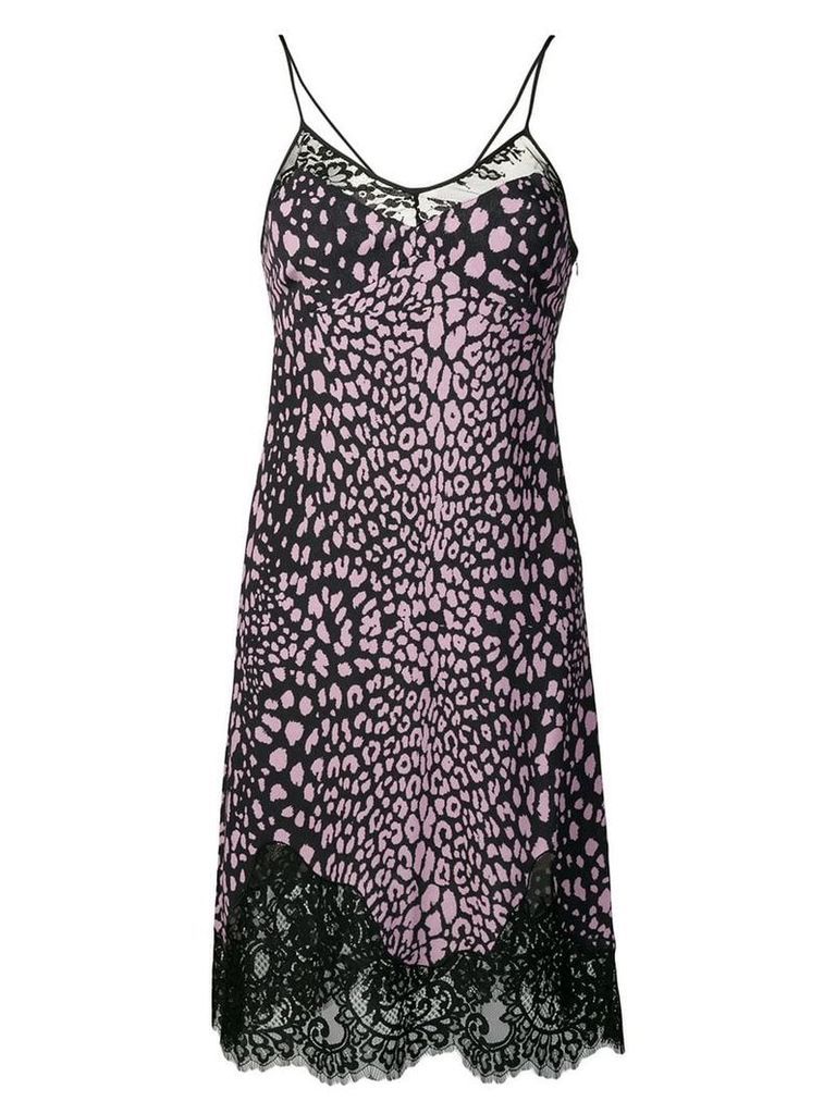 McQ Alexander McQueen leopard-print slip dress - Black
